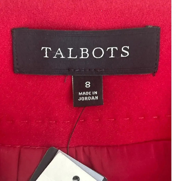 Talbots NWT red wool skirt fully lined size 8 - Picture 3 of 11